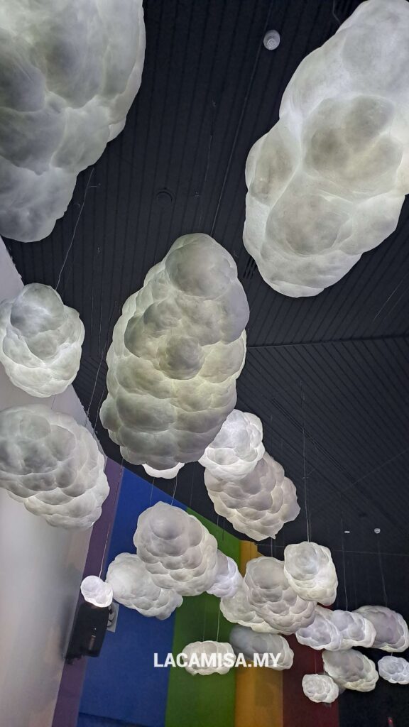 The beautiful man-made artificial clouds in Wetland Studios Putrajaya