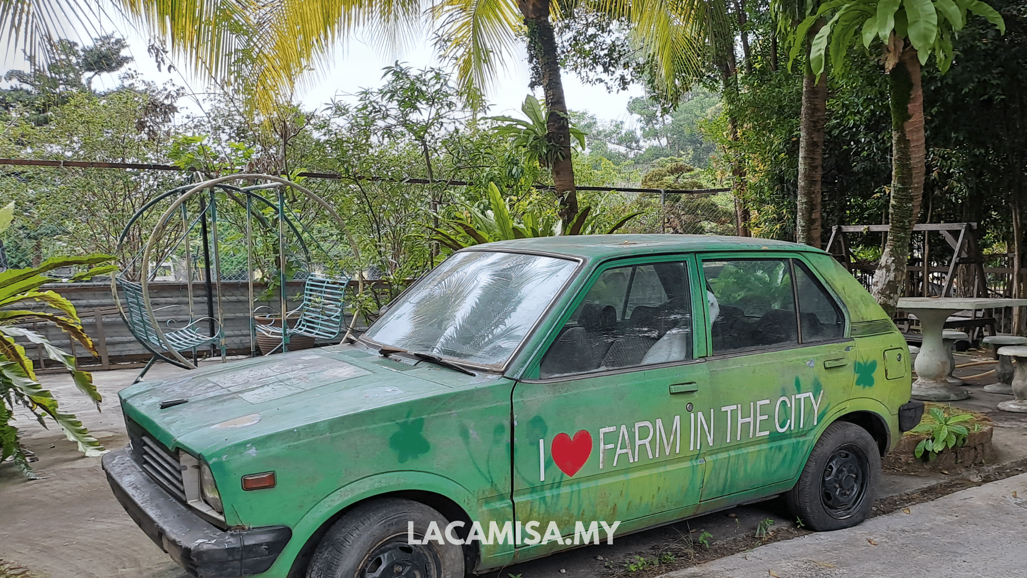 The iconic old Malaysian car in Farm in the City