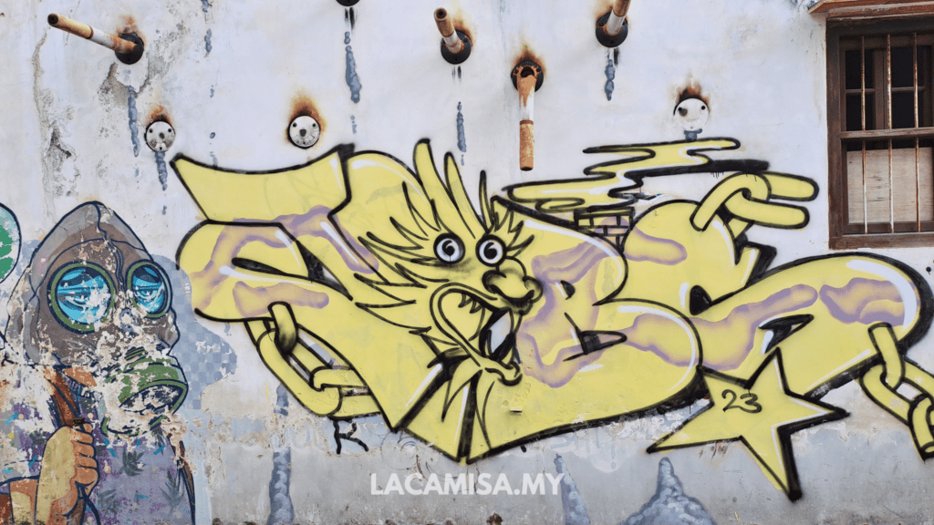 The walls in Penang Art Streets are surrounded by creative arts, mural and 3D decorations
