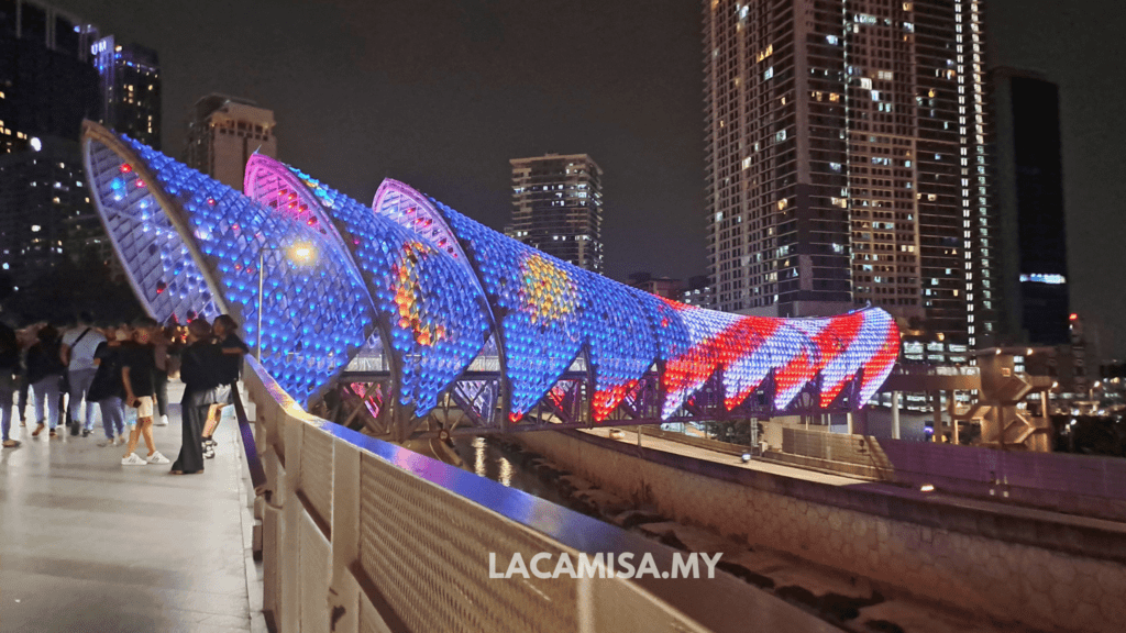 Saloma Link Bridge, one of the most famous unique places in Kuala Lumpur, Malaysia