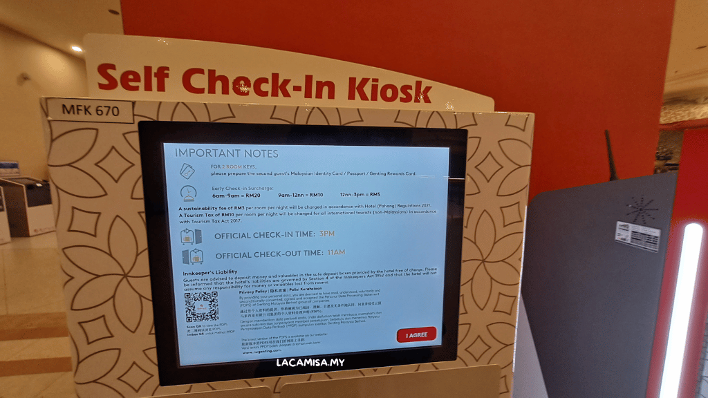 Self check-in kiosks in First World Hotels