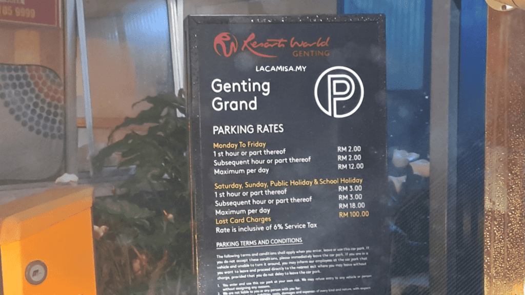Genting Grand parking rates