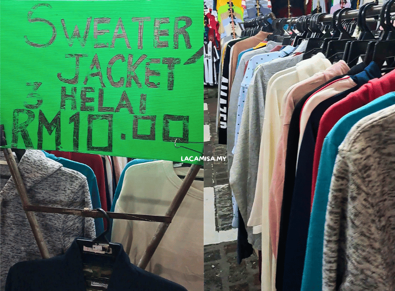 Sweater jacket for as low as RM10.00 for 3 pieces.
