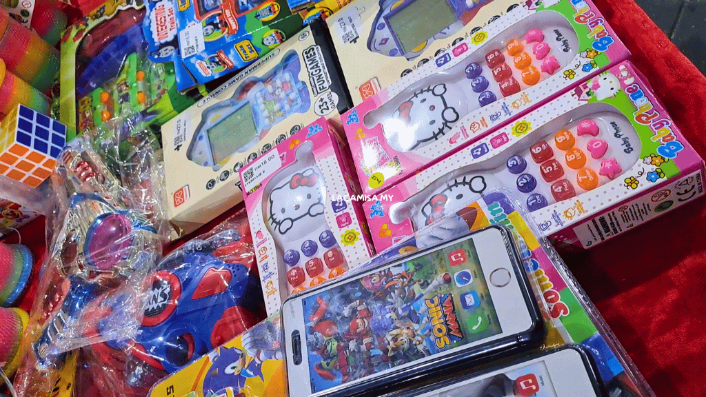 Toys for children such as gaming device and phones.