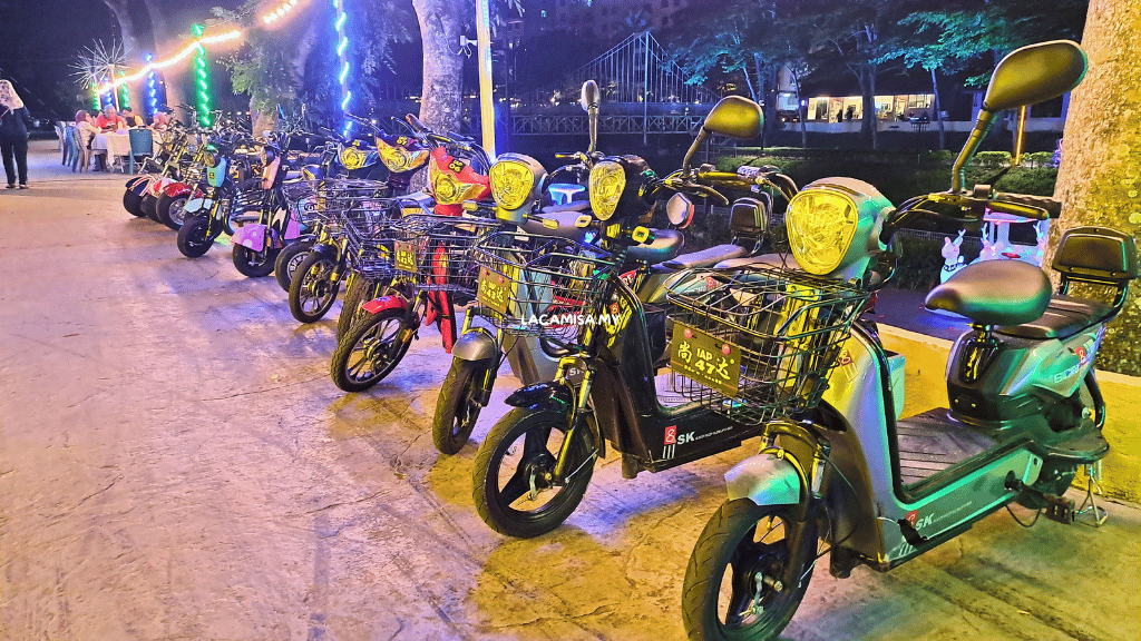 Plenty of electronic motorcycles with different colors are available. Please check the condition of the motorcycle thoroughly before renting.