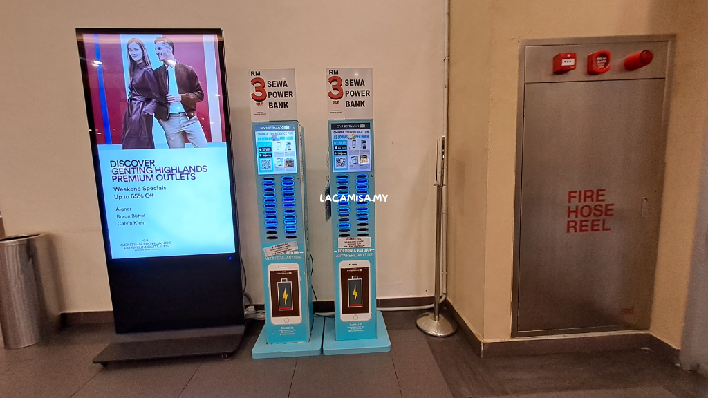 Powerbank stations in Genting Highlands Premium Outlet, GPO