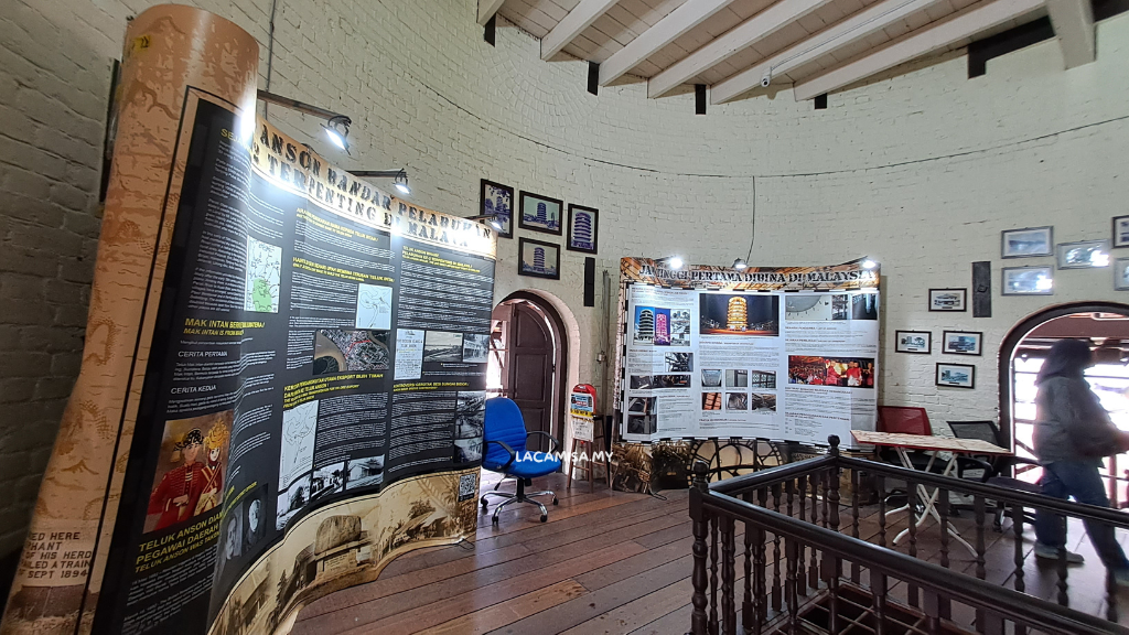 The histories of Leaning Tower Perak are being displayed inside the tower