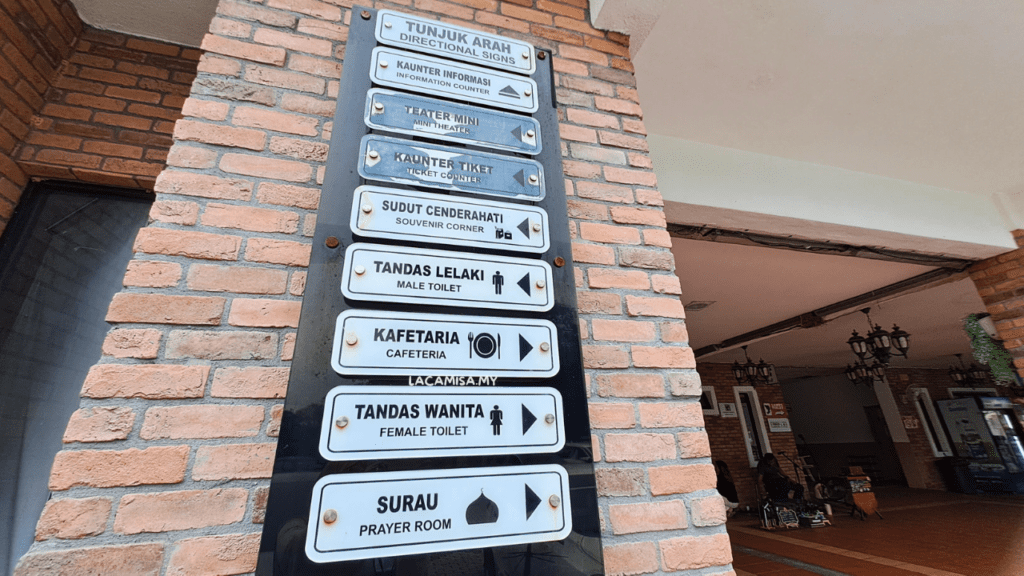 The directory of the facilities available in Kellie's Castle Perak