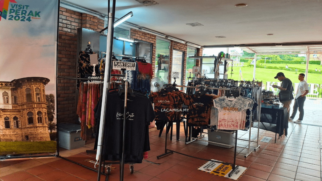 Visitors can buy souvenirs such as t-shirts here