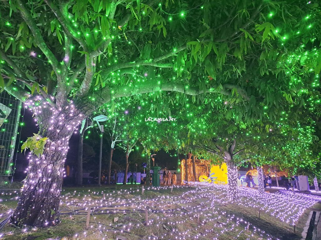 The beautiful garden during the lantern festival in Putrajaya
