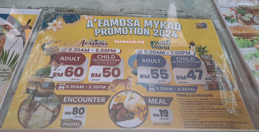 A'Famosa MyKad Promotion. 