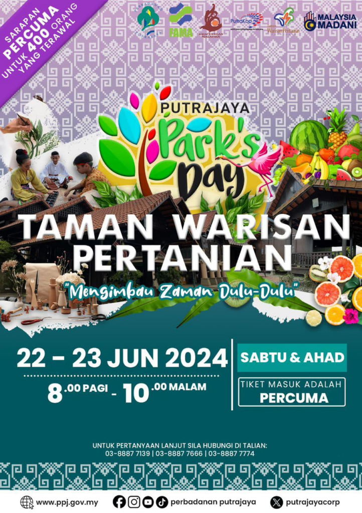 Putrajaya Parks Day 2024. (Photo credited to Perbadanan Putrajaya Facebook).
