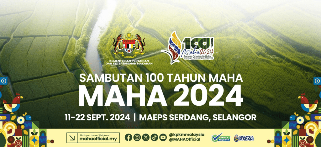 MAHA Expo 2024 brings you the ultimate celebration of agriculture, culture, and innovation! Photo credited to Ministry of Agriculture and Food Security of Malaysia official Facebook account.