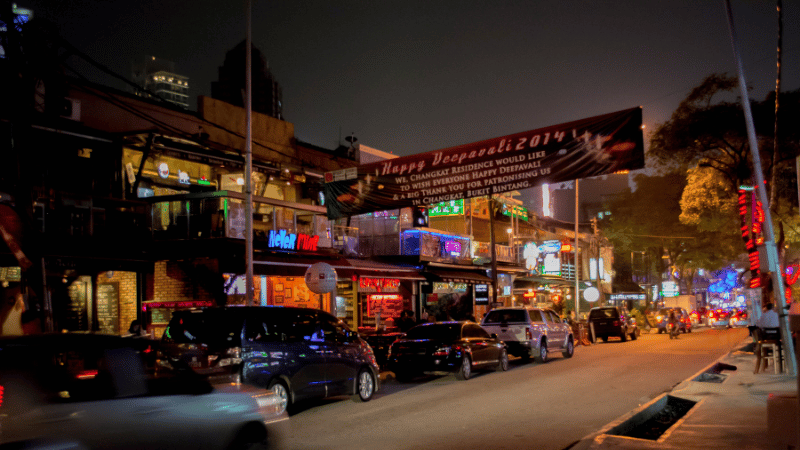 Bukit Bintang City Centre at night.