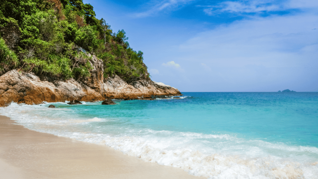 One of the most beautiful beaches in Malaysia can be found in Perhentian Islands, Terengganu.