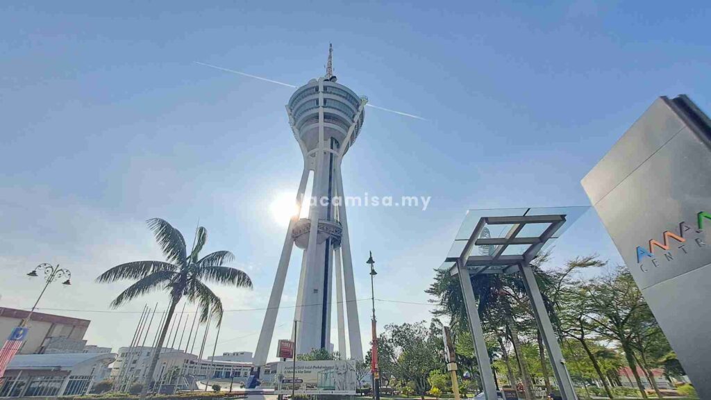 View of Alor Setar Tower from Aman Central Shopping Mall.