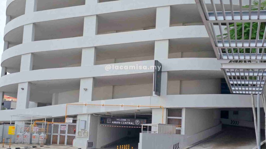 Parking spaces for Aman Central mall.