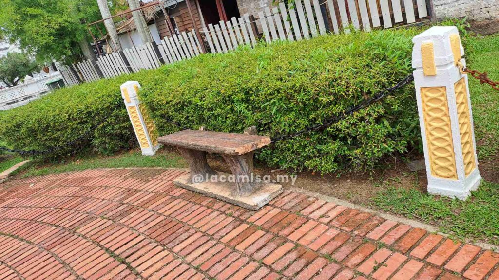 Benches around the Clock Tower offer resting spots, though some are worn and require caution when used.