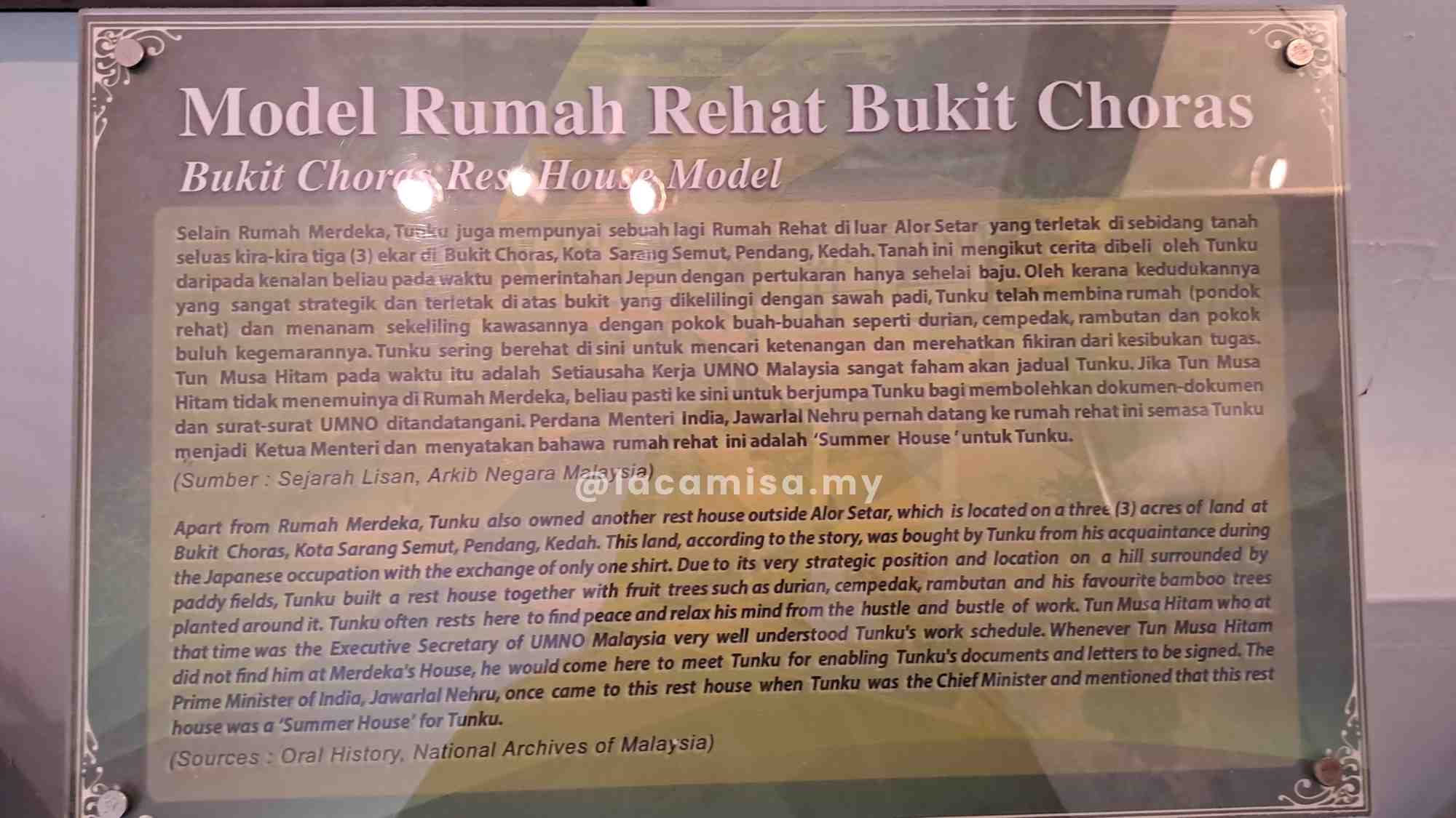 More informations of Rumah Rehat in Bukit Choras.