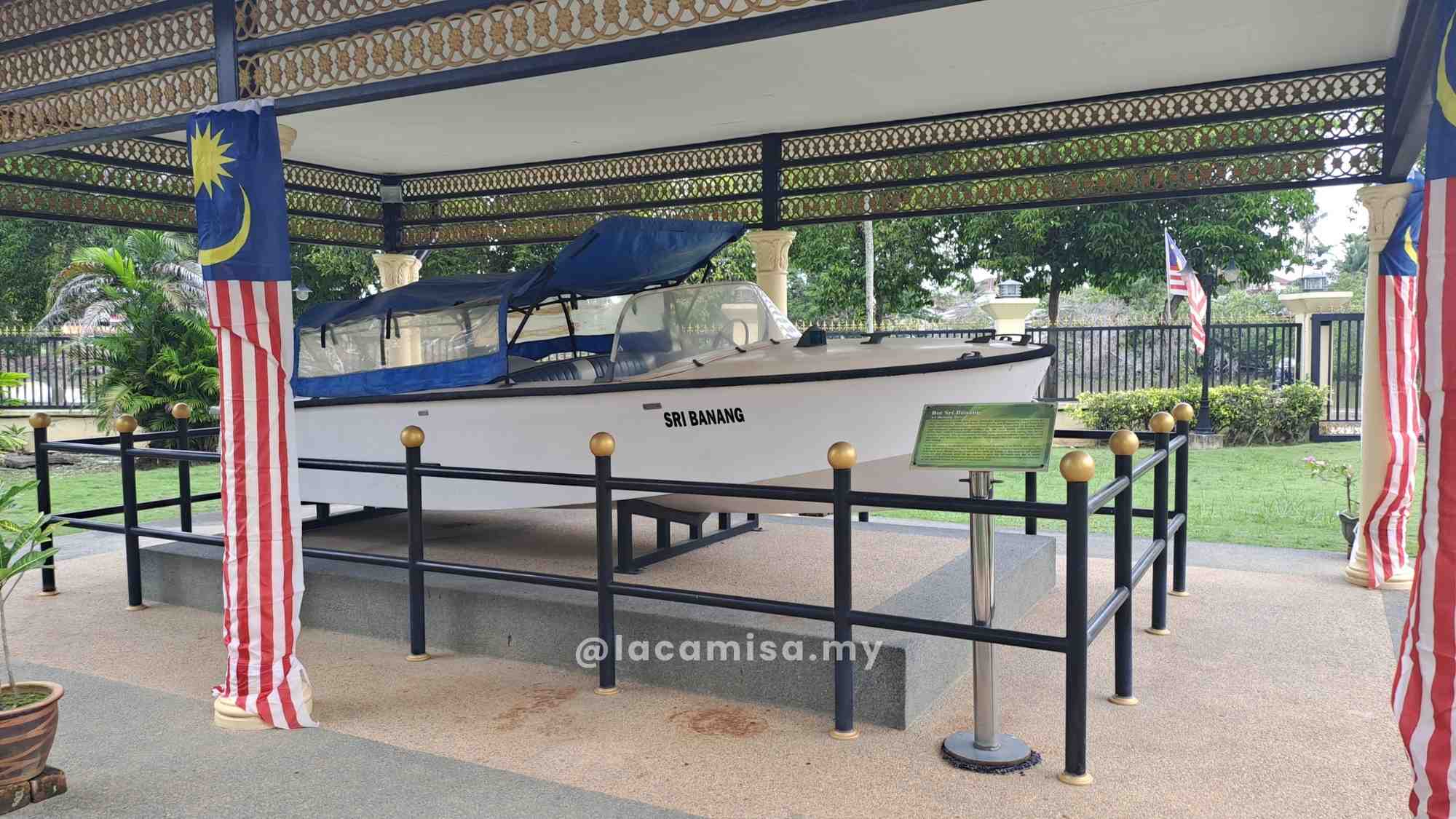 Sri Banang Boat located outside of Rumah Merdeka.