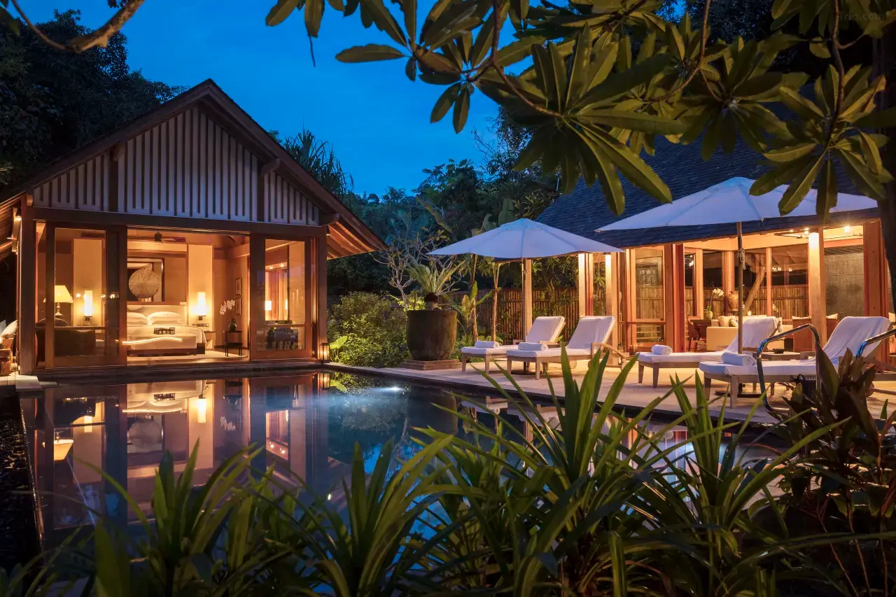 The Datai Langkawi is best for families with kids because it offers a unique blend of rainforest adventure and beachside relaxation, complete with nature walks, calm waters, and family-friendly luxury (Image credited to Trip.com).